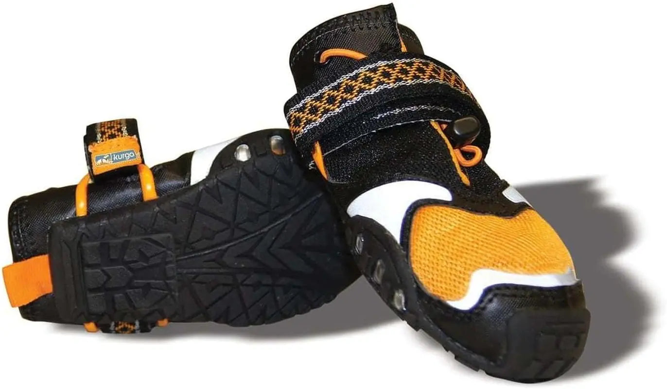 Chaussures pour chien Step N' Strobe - Bottes imperméables pour toutes les saisons - Chaussures de protection antidérapantes - Semelles lumineuses LED - Chaussures réfléchissantes haute visibilité - Lot de 4 - Très grande taille