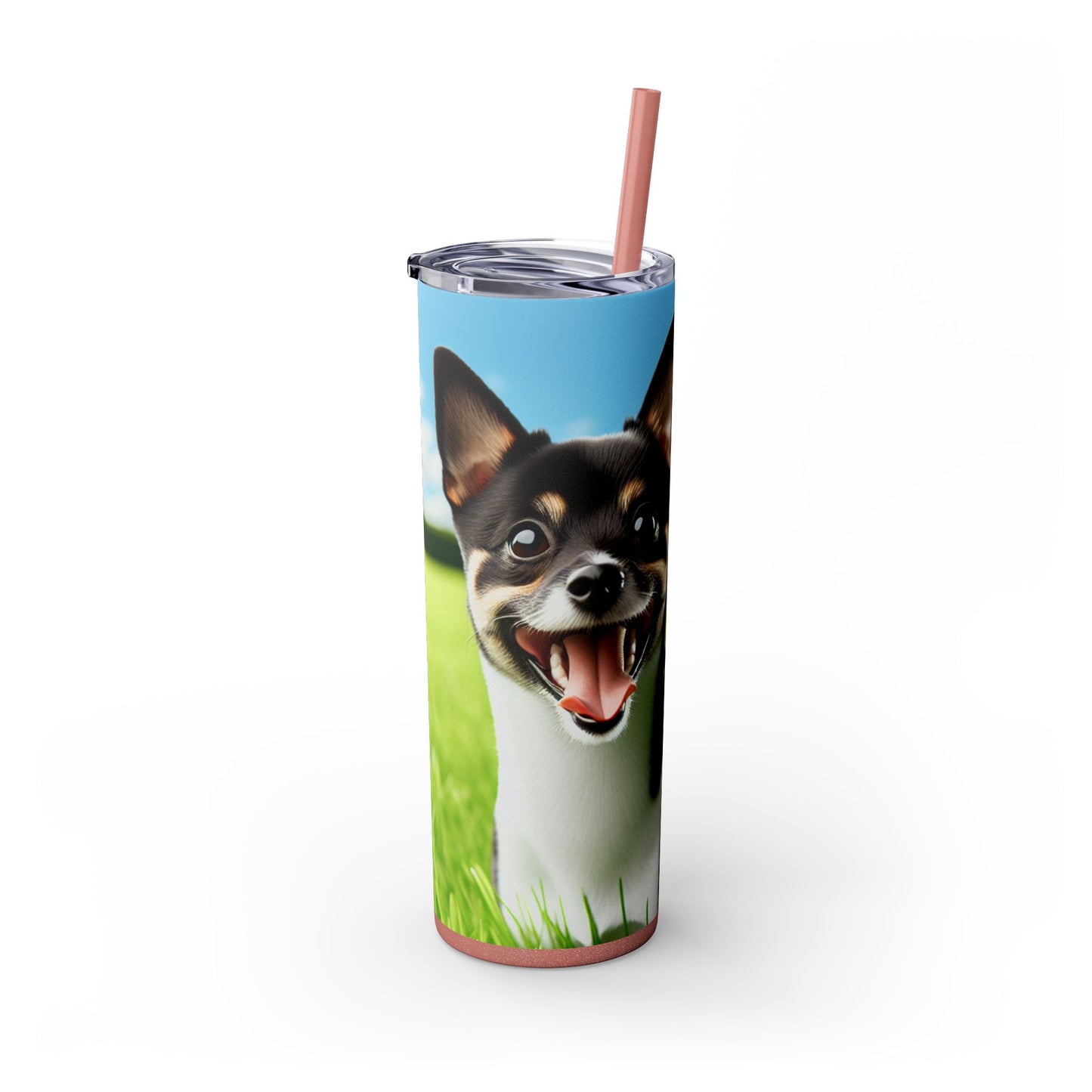 Japanese Terrier Tumbler with Straw, 20oz