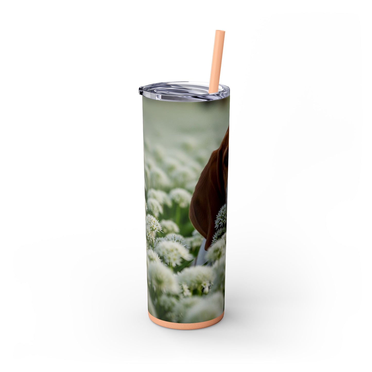 Petit Basset Griffon Vendeen Skinny Tumbler with Straw, 20oz