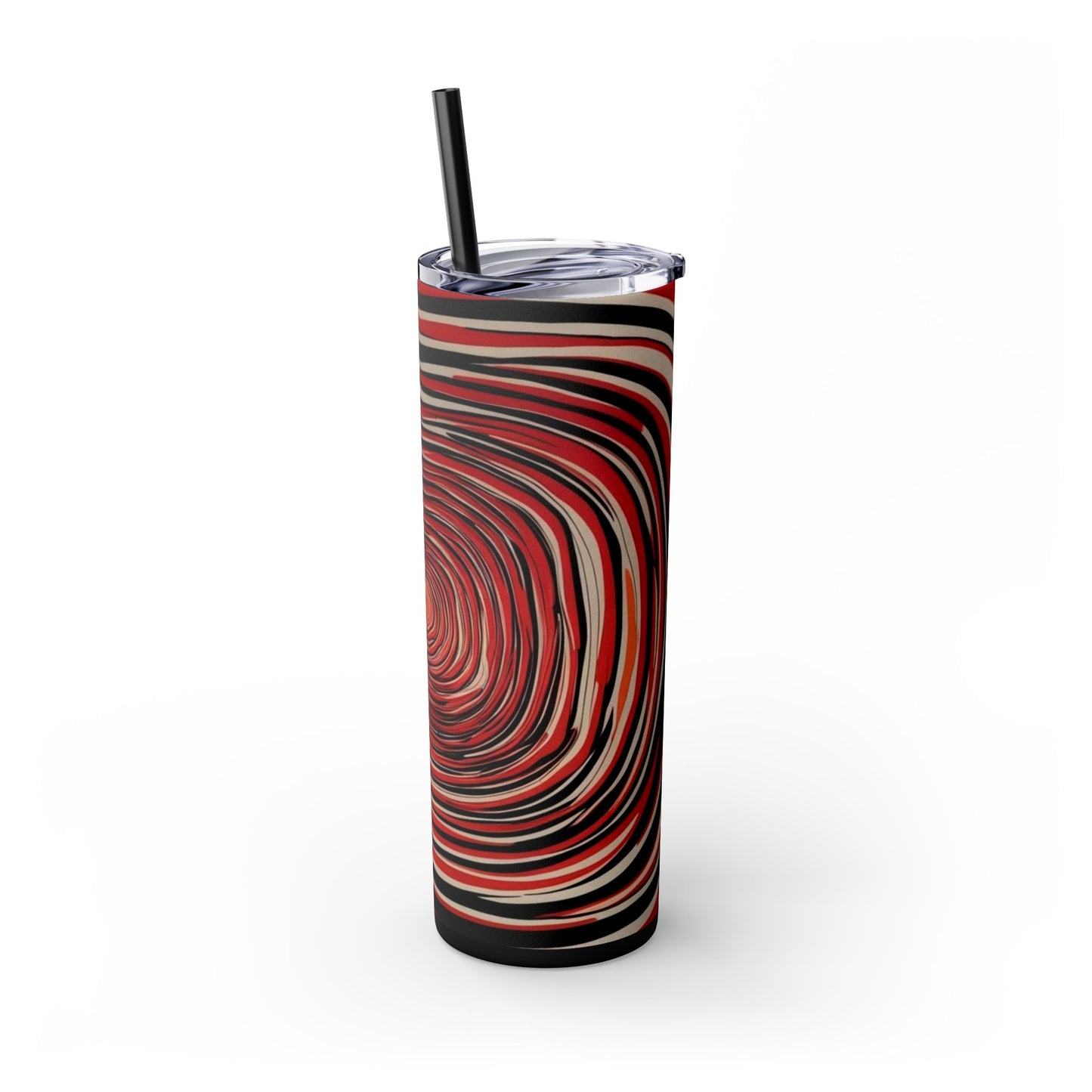 Optical Illusion Skinny Tumbler with Straw, 20oz