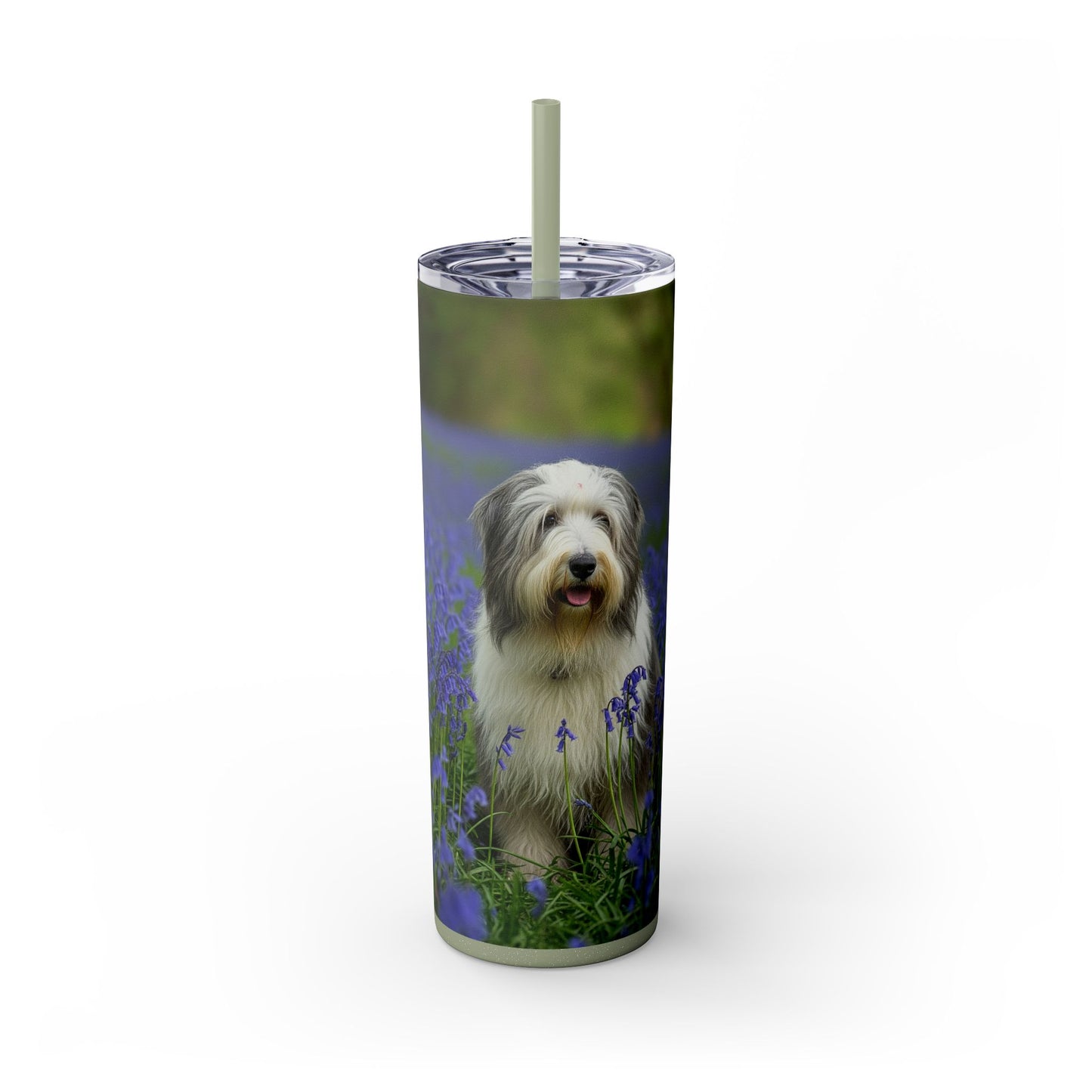 Bearded Collie Tumbler with Straw, 20oz