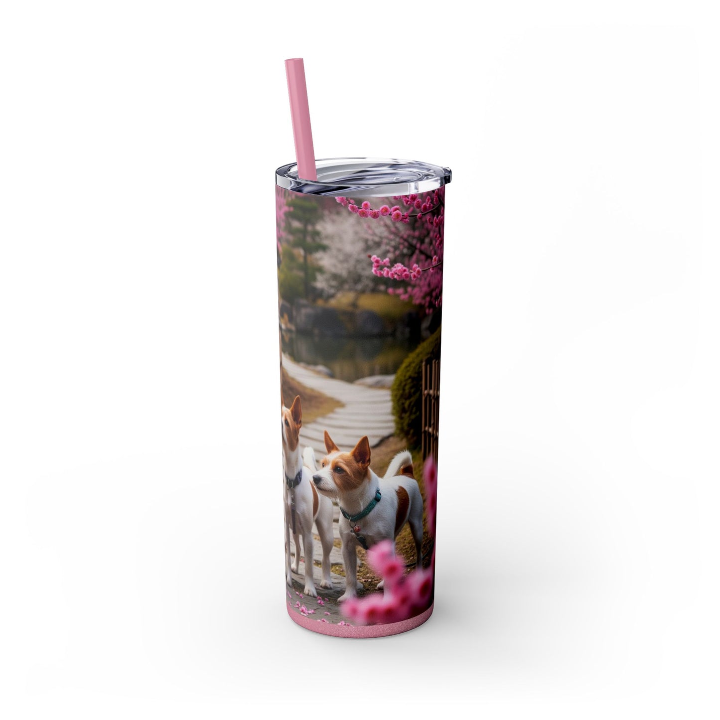 Japanese Terrier Tumbler with Straw, 20oz