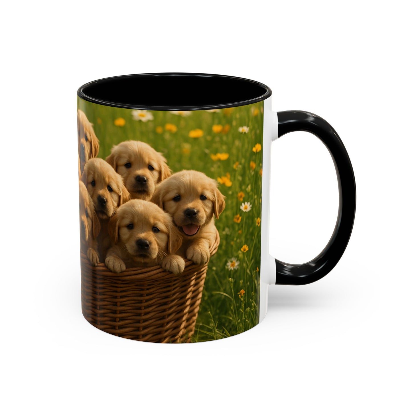 Golden Retriever puppies Accent Coffee Mug - Perfect Gift for Dog Lovers
