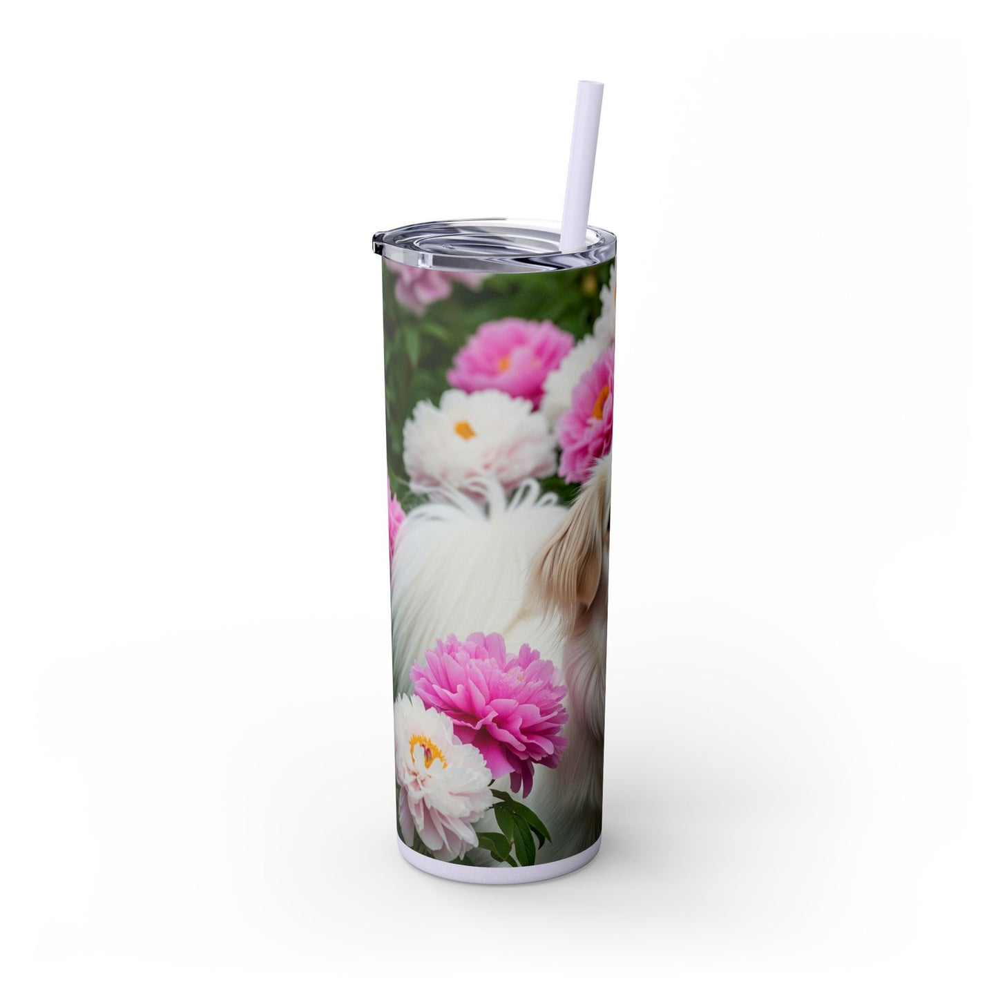 Tibetan Spaniel Tumbler with Straw, 20oz