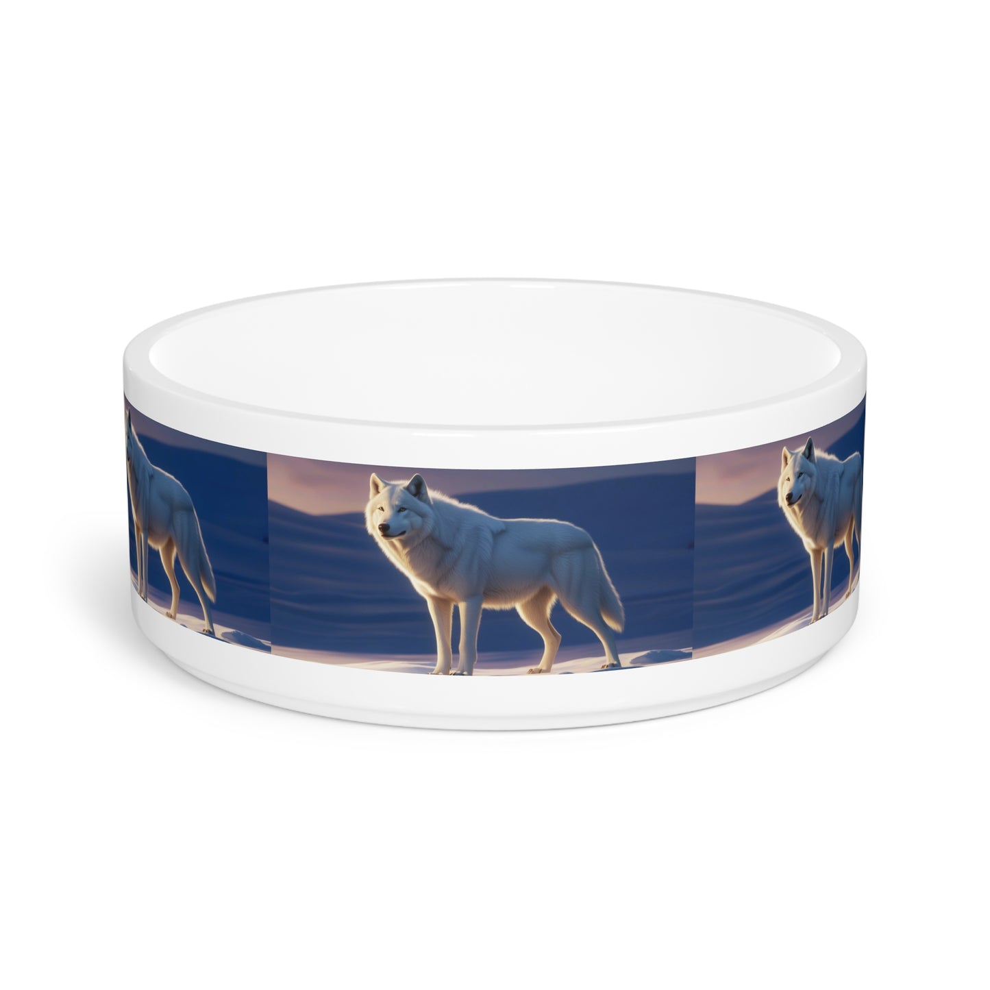 White Wolf Pet Bowl