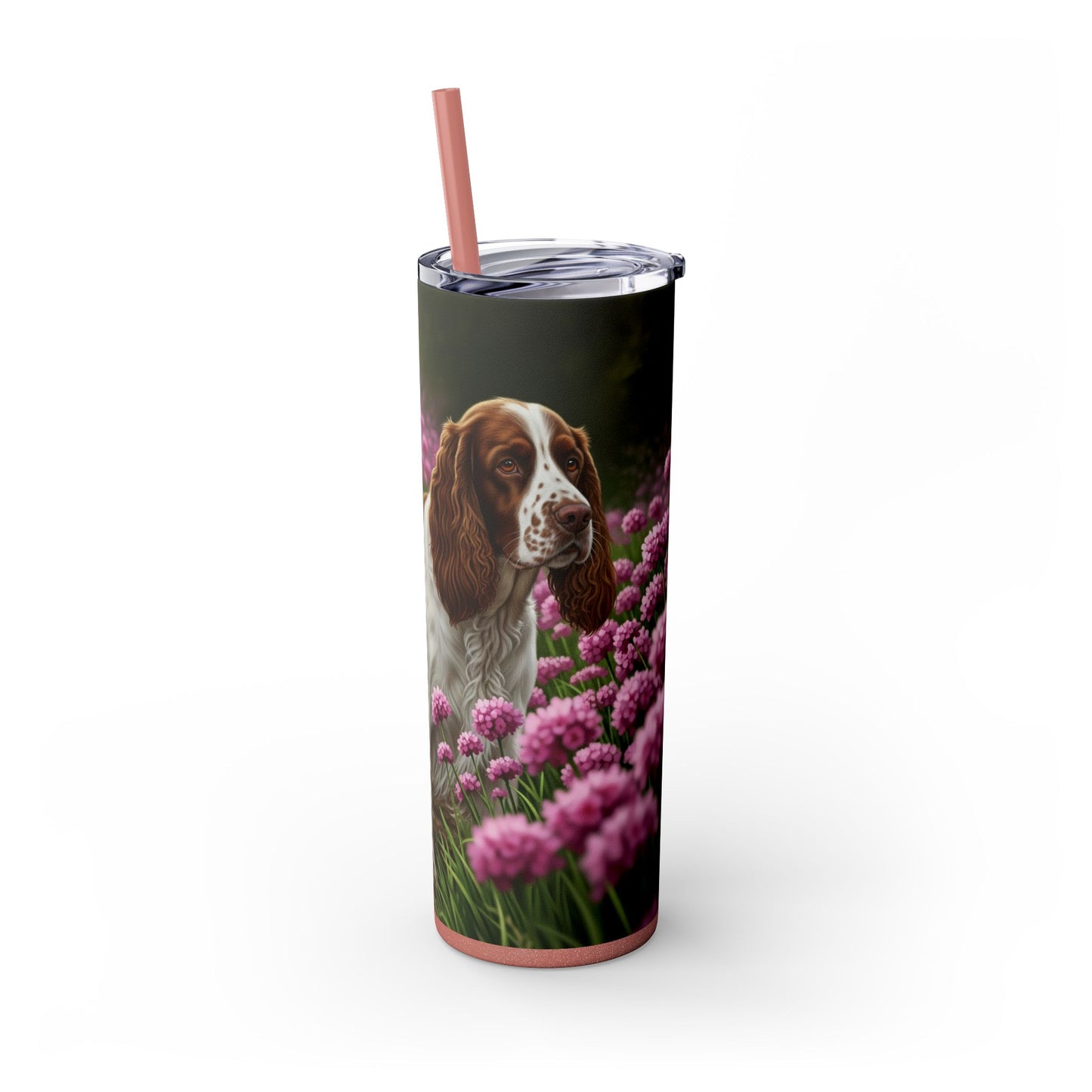 English Springer Spaniel Skinny Tumbler with Straw, 20oz