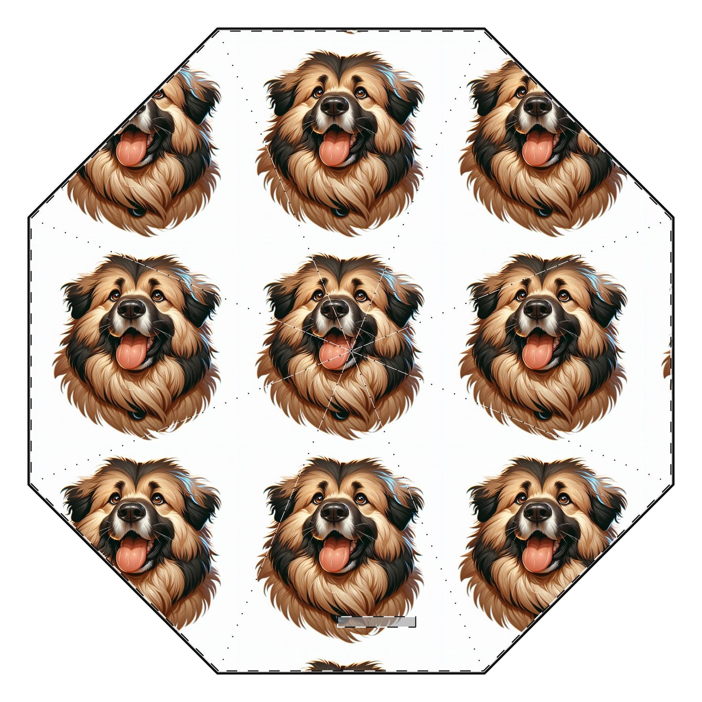 Caucasian Shepherd Dog Semi-Automatic Foldable Umbrella