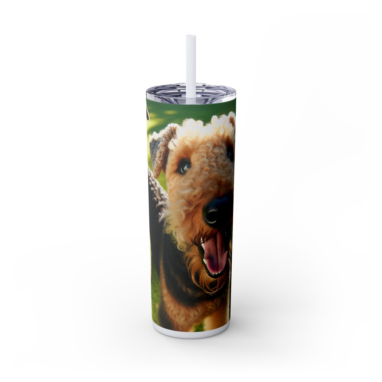 Airedale Terrier Tumbler with Straw, 20oz