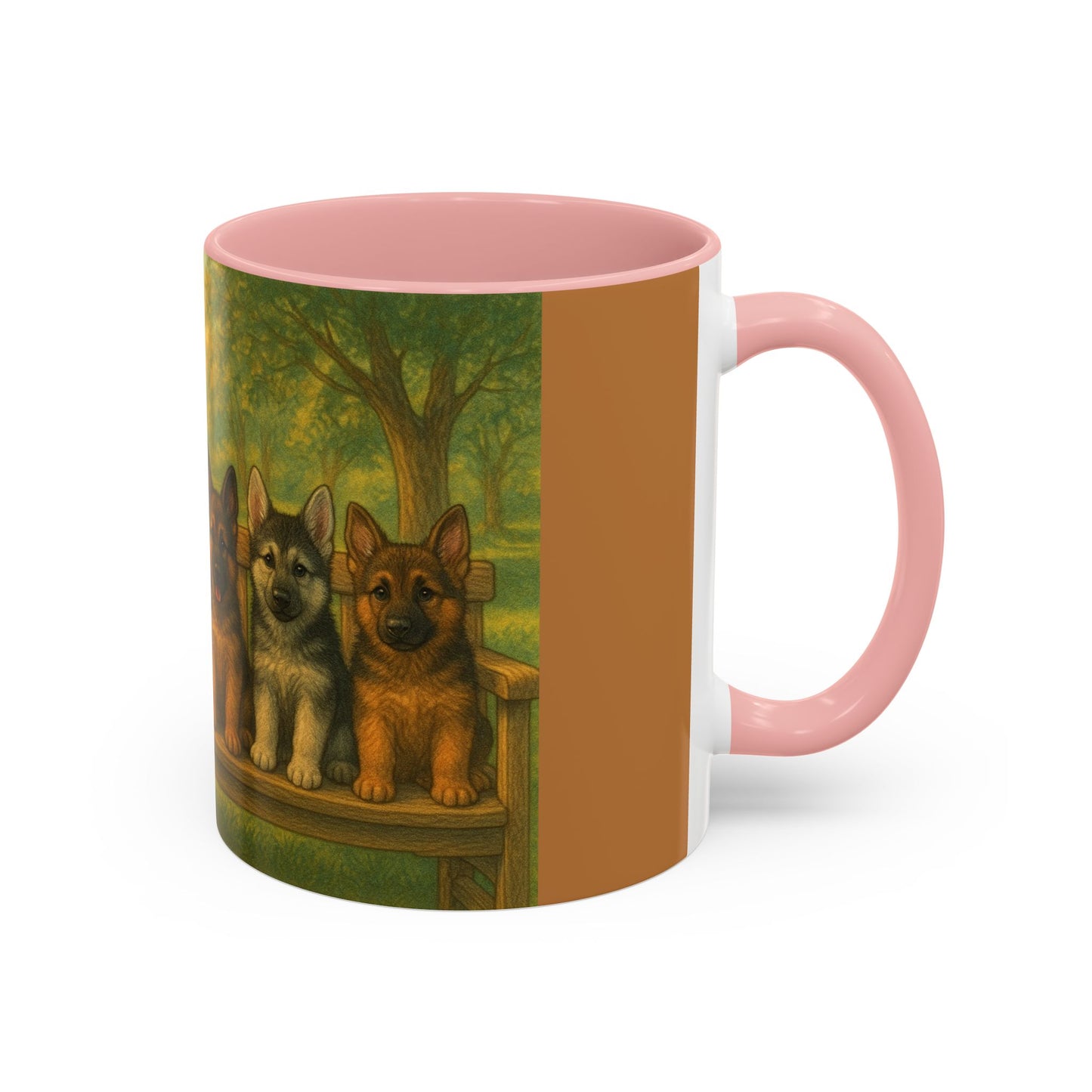 German Shepherd puppies Accent Coffee Mug - Perfect Gift for Dog Lovers