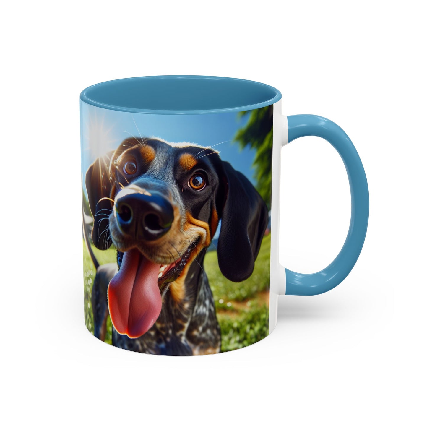 Bluetick Coonhound Accent Coffee Mug - Perfect Gift for Dog Lovers