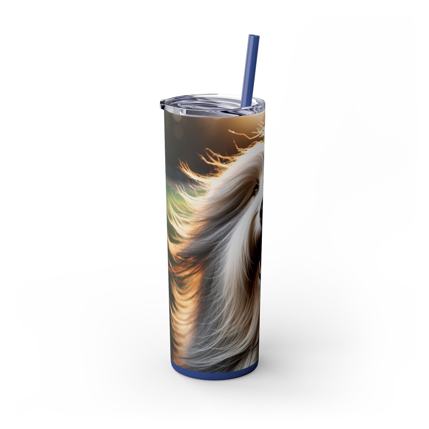Bearded Collie Tumbler with Straw, 20oz