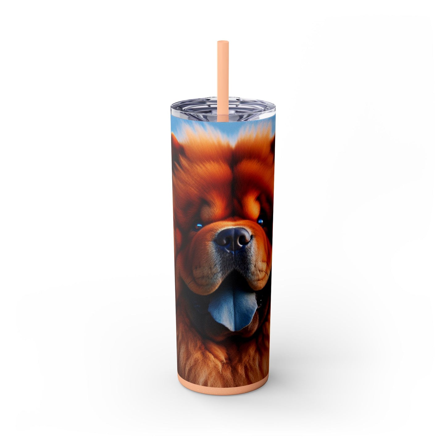 Chow Chow Skinny Tumbler with Straw, 20oz