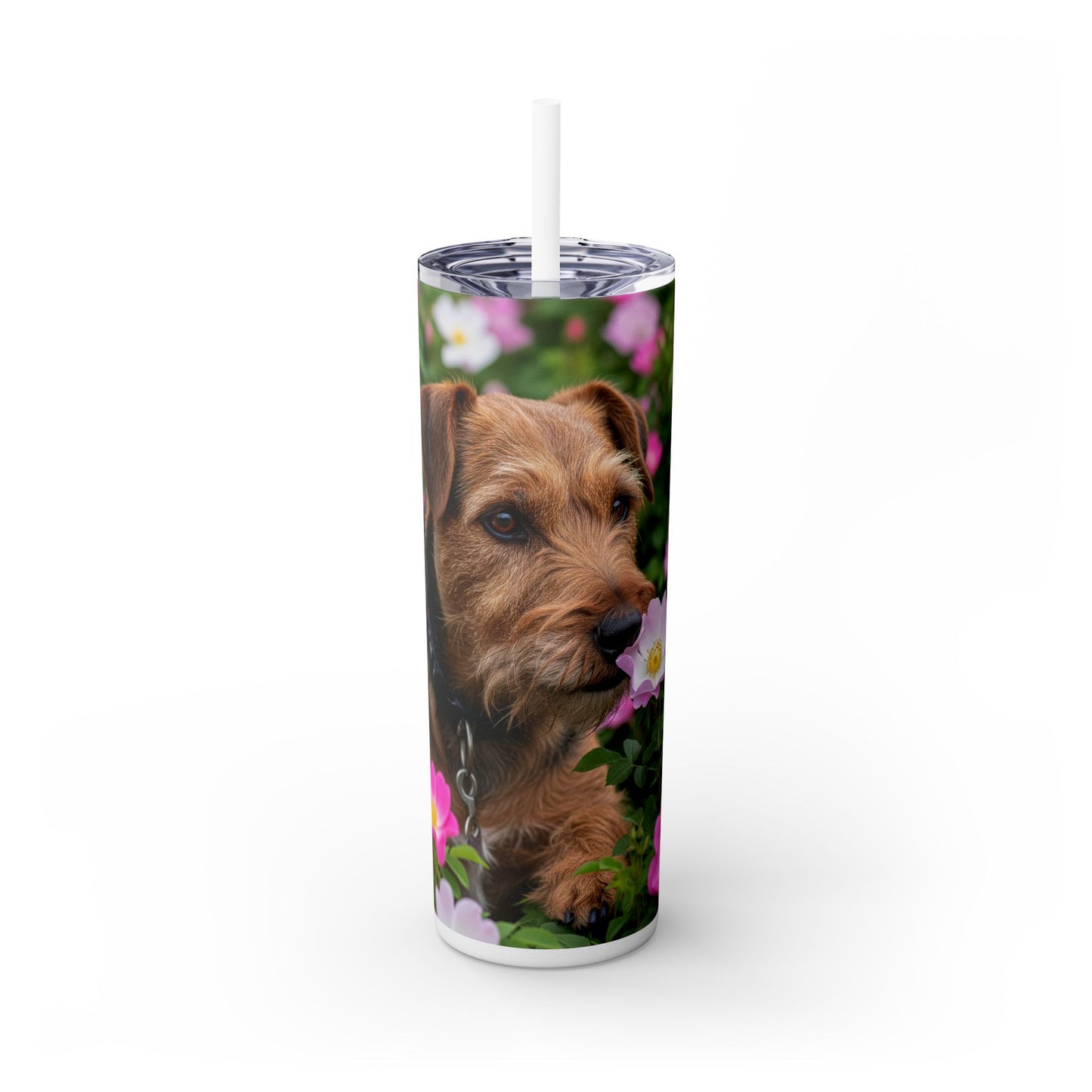 Teddy Roosevelt Terrier Tumbler with Straw, 20oz