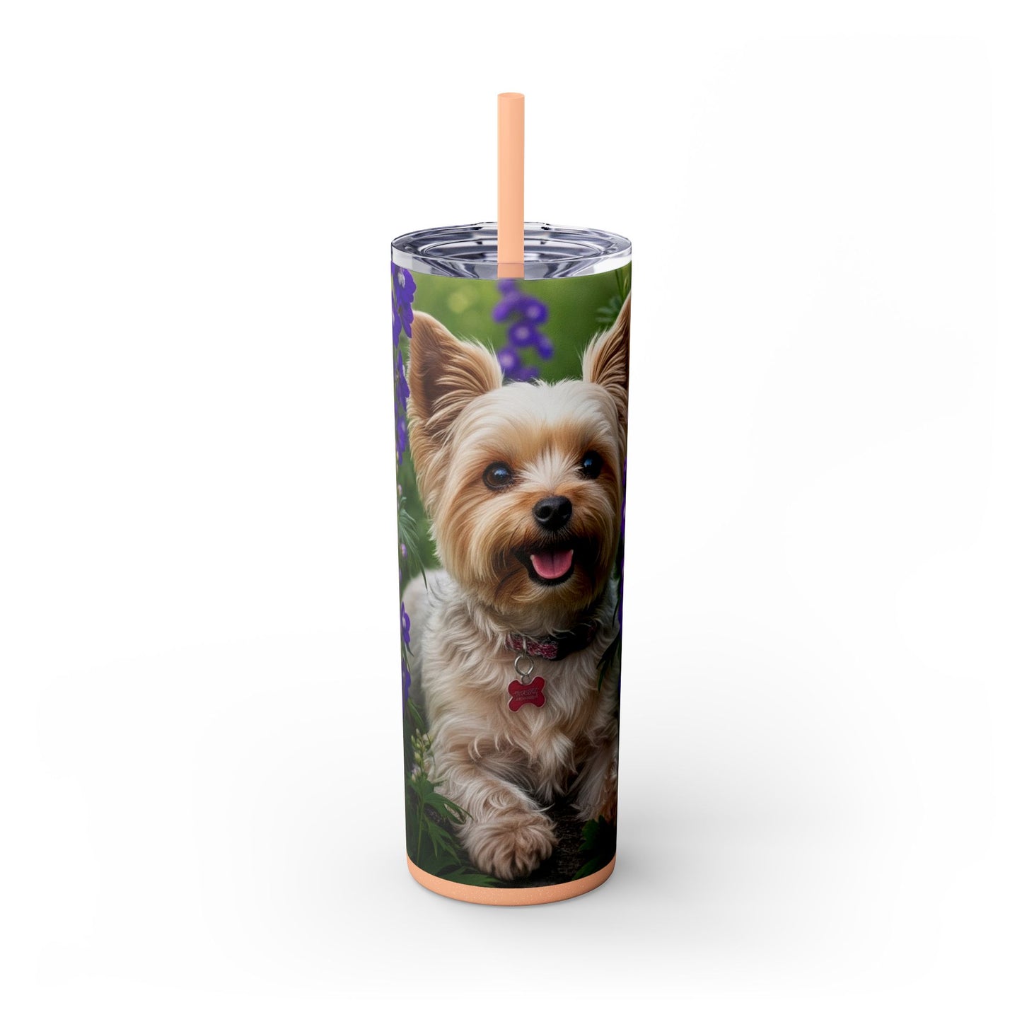 Yorkiepoo Tumbler with Straw, 20oz