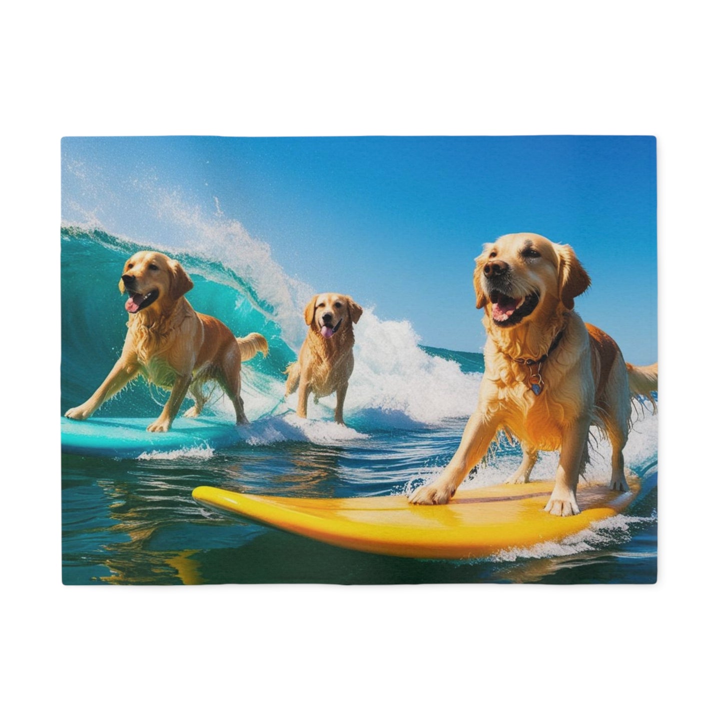 Surf Dogs Sweatshirt Blanket