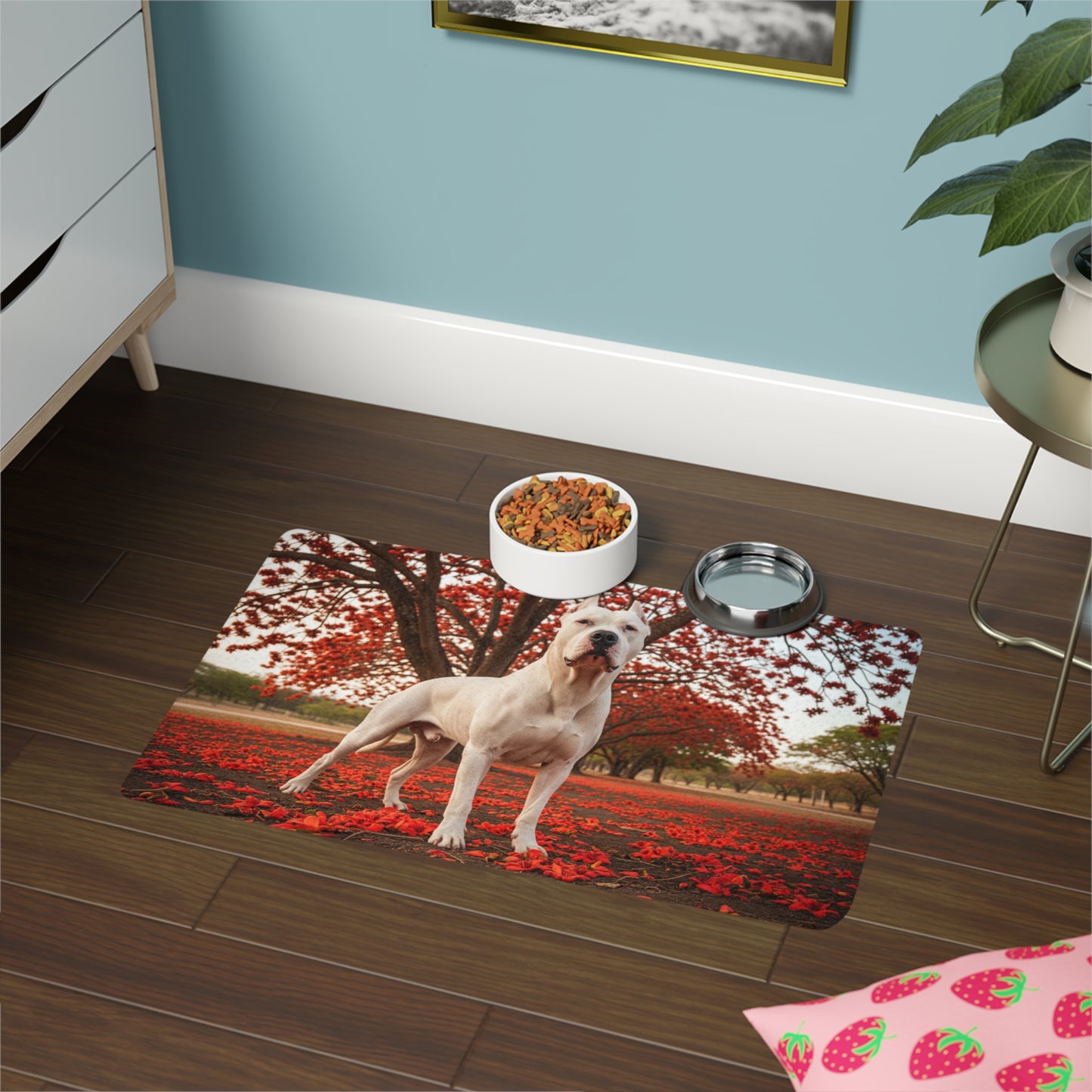 Pet Food Mat (12x18) - Dogo Argentino