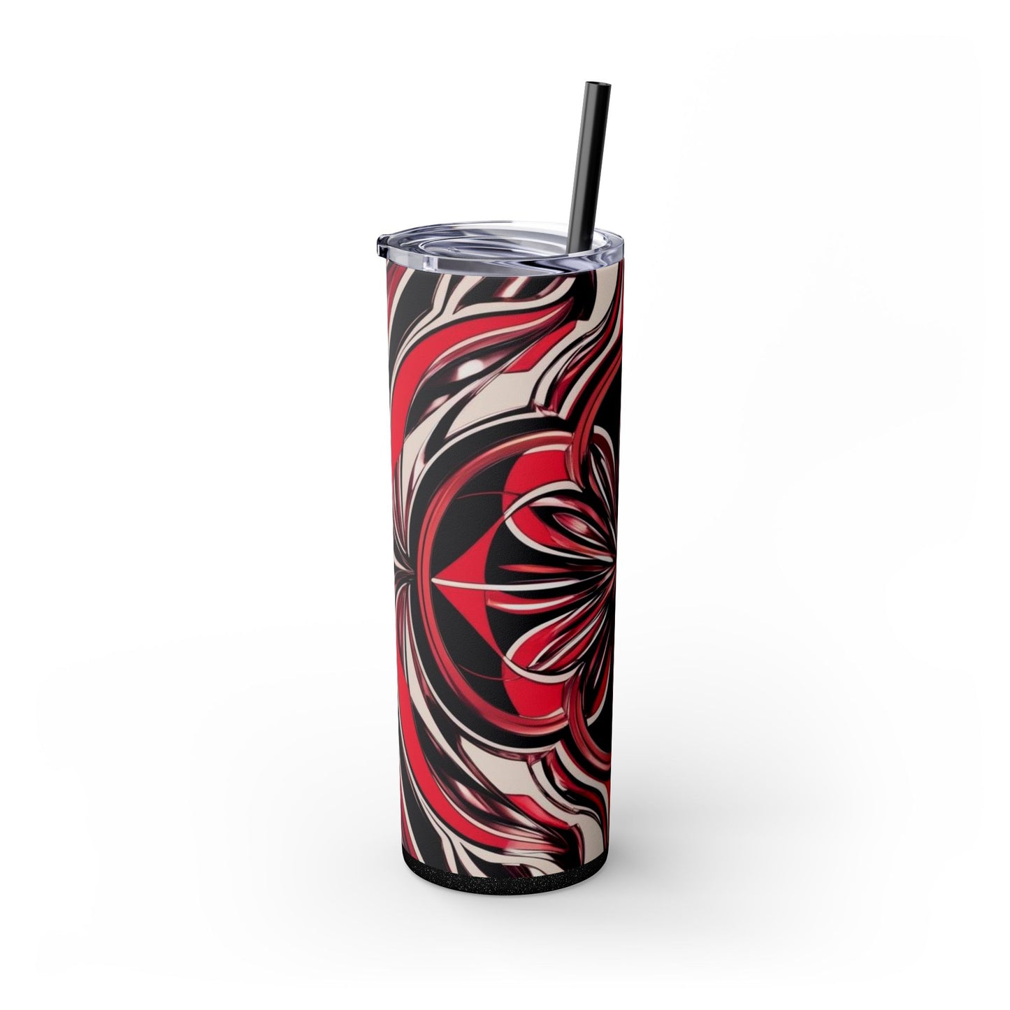 Optical Illusion Skinny Tumbler with Straw, 20oz