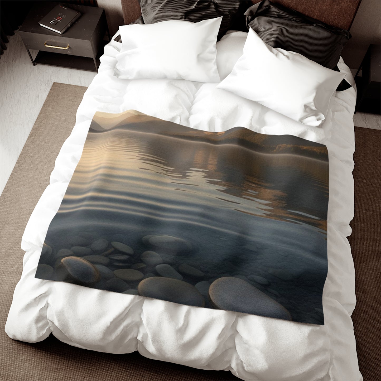 Ripple in a Mountain Lake Sweatshirt Blanket