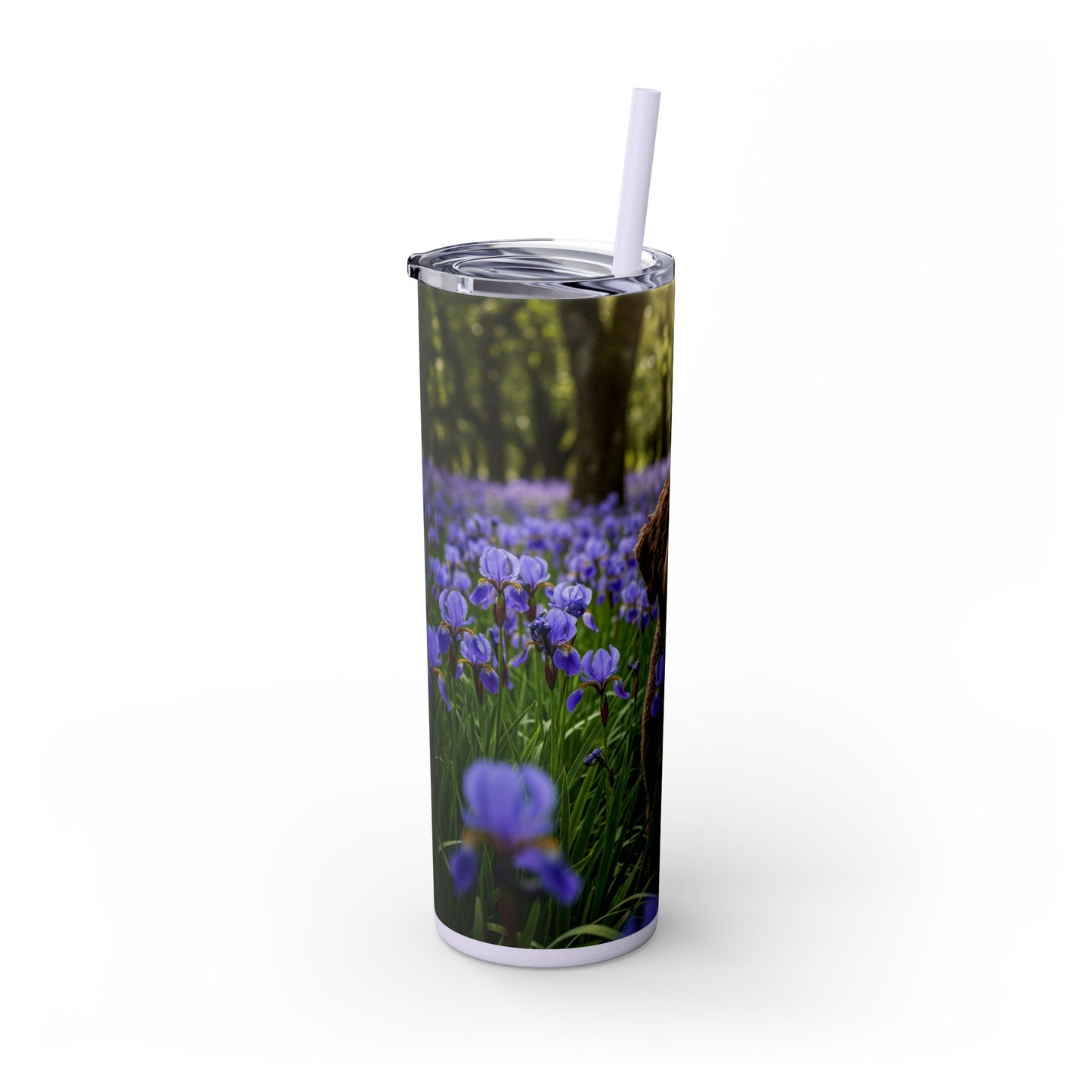 Portuguese Water Dog Skinny Tumbler with Straw, 20oz