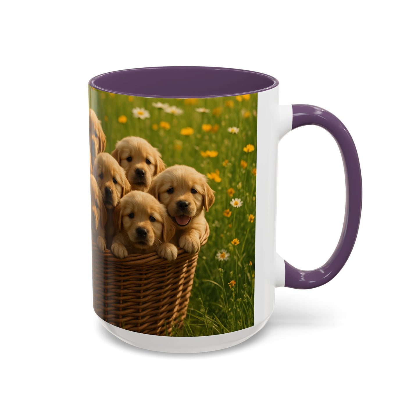 Golden Retriever puppies Accent Coffee Mug - Perfect Gift for Dog Lovers