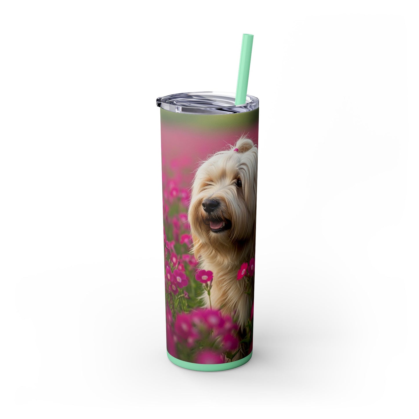 Tibetan Terrier Tumbler with Straw, 20oz