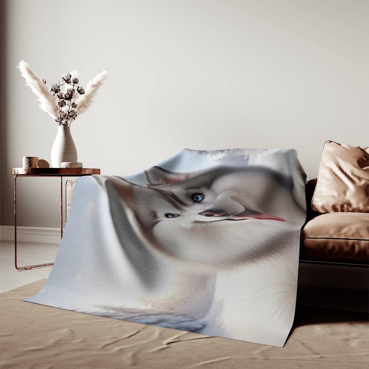 Siberian Husky Sweatshirt Blanket