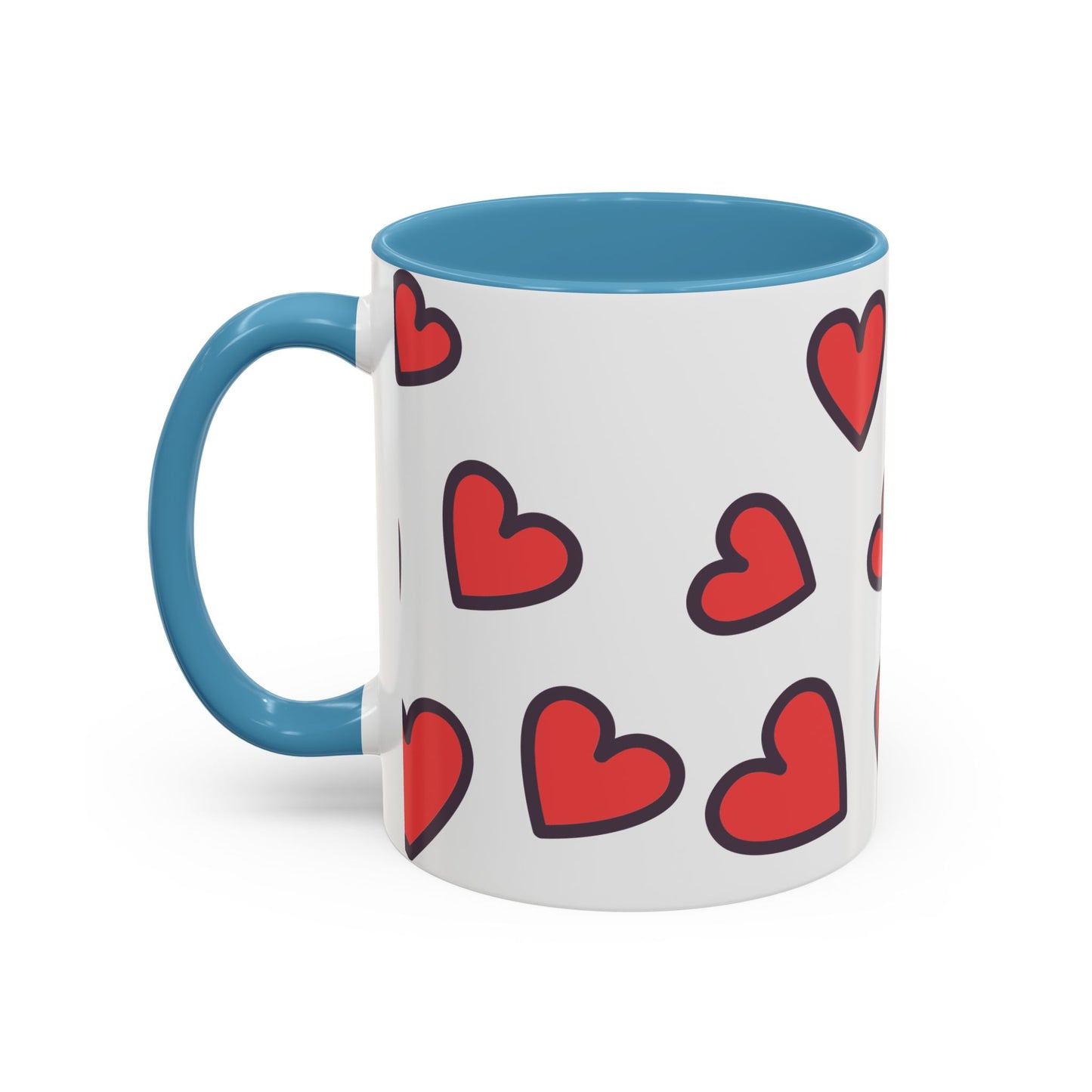 Hearts Accent Coffee Mug - Perfect Gift for Dog Lovers
