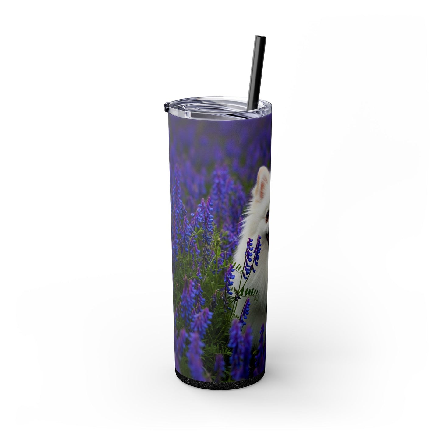 Pomeranian Skinny Tumbler with Straw, 20oz