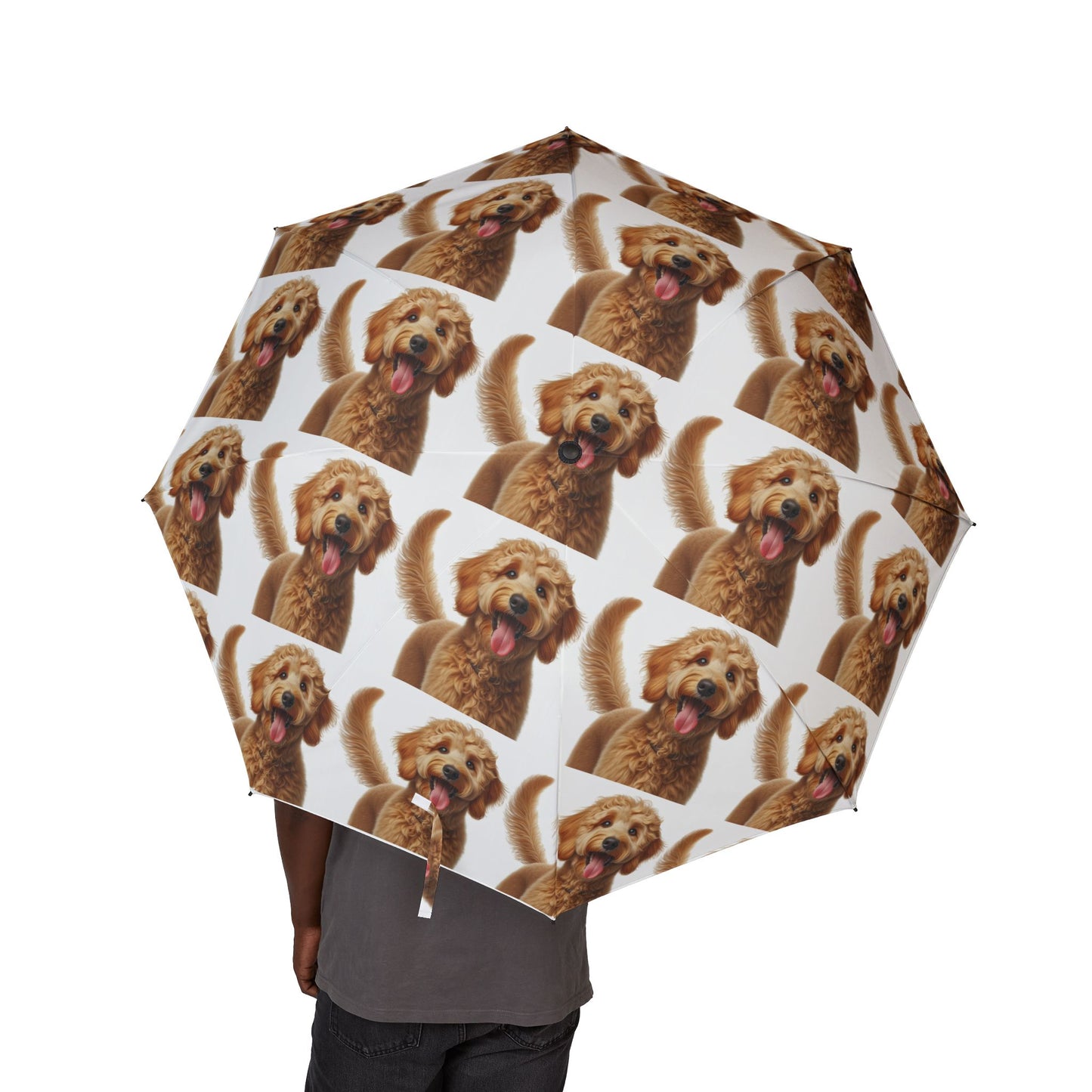 Goldendoodle Semi-Automatic Foldable Umbrella