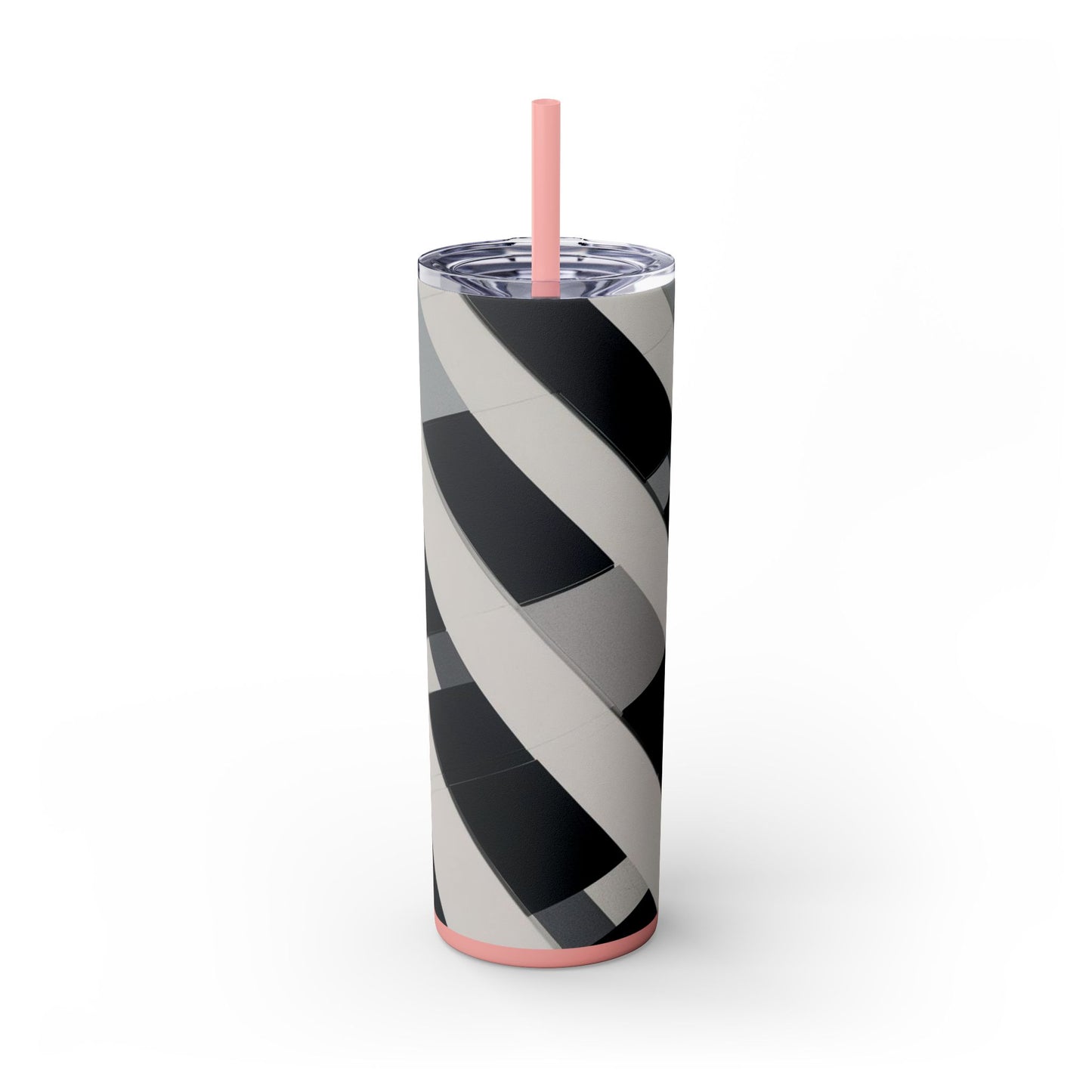 Optical Illusion Skinny Tumbler with Straw, 20oz