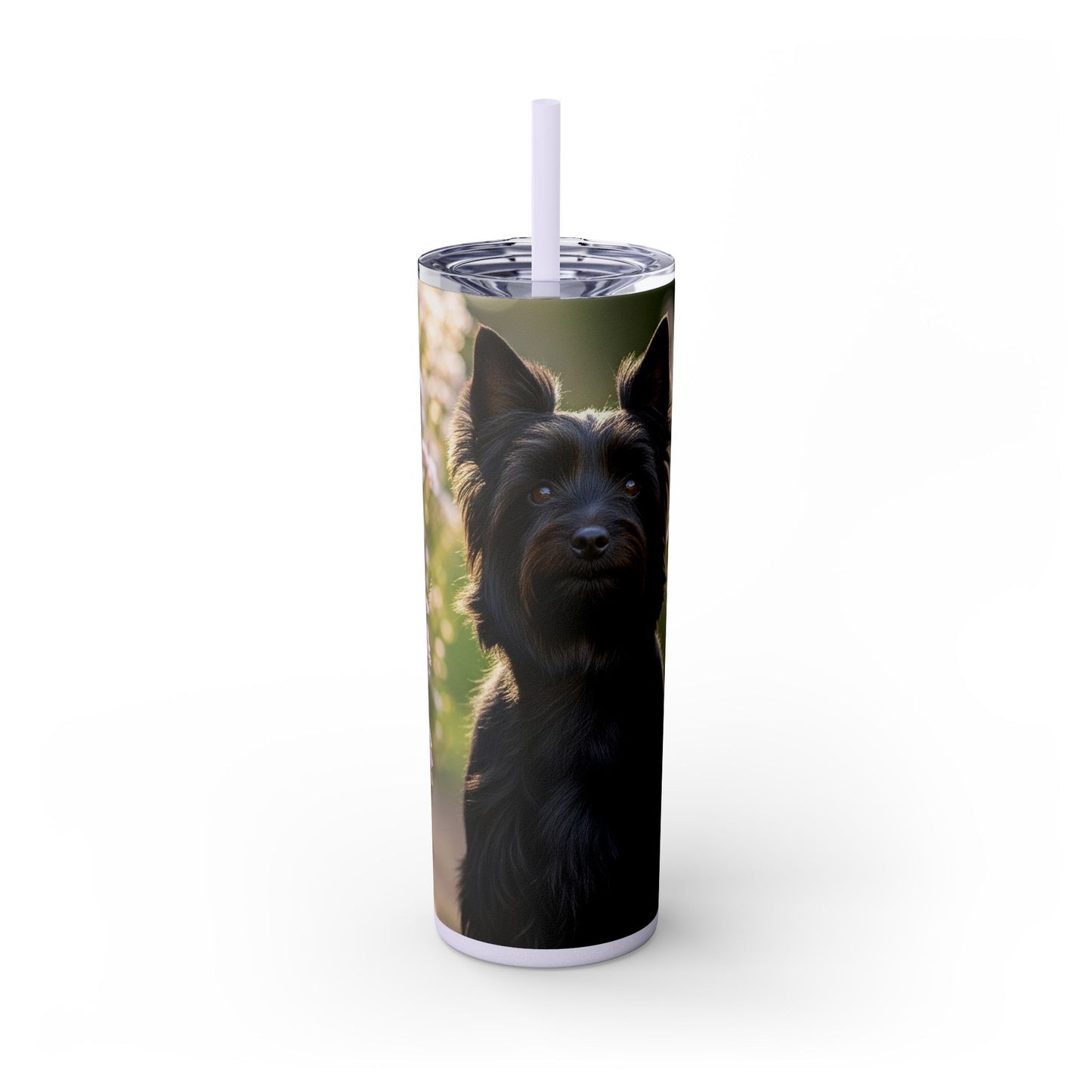 Australian Silky Terrier Tumbler with Straw, 20oz