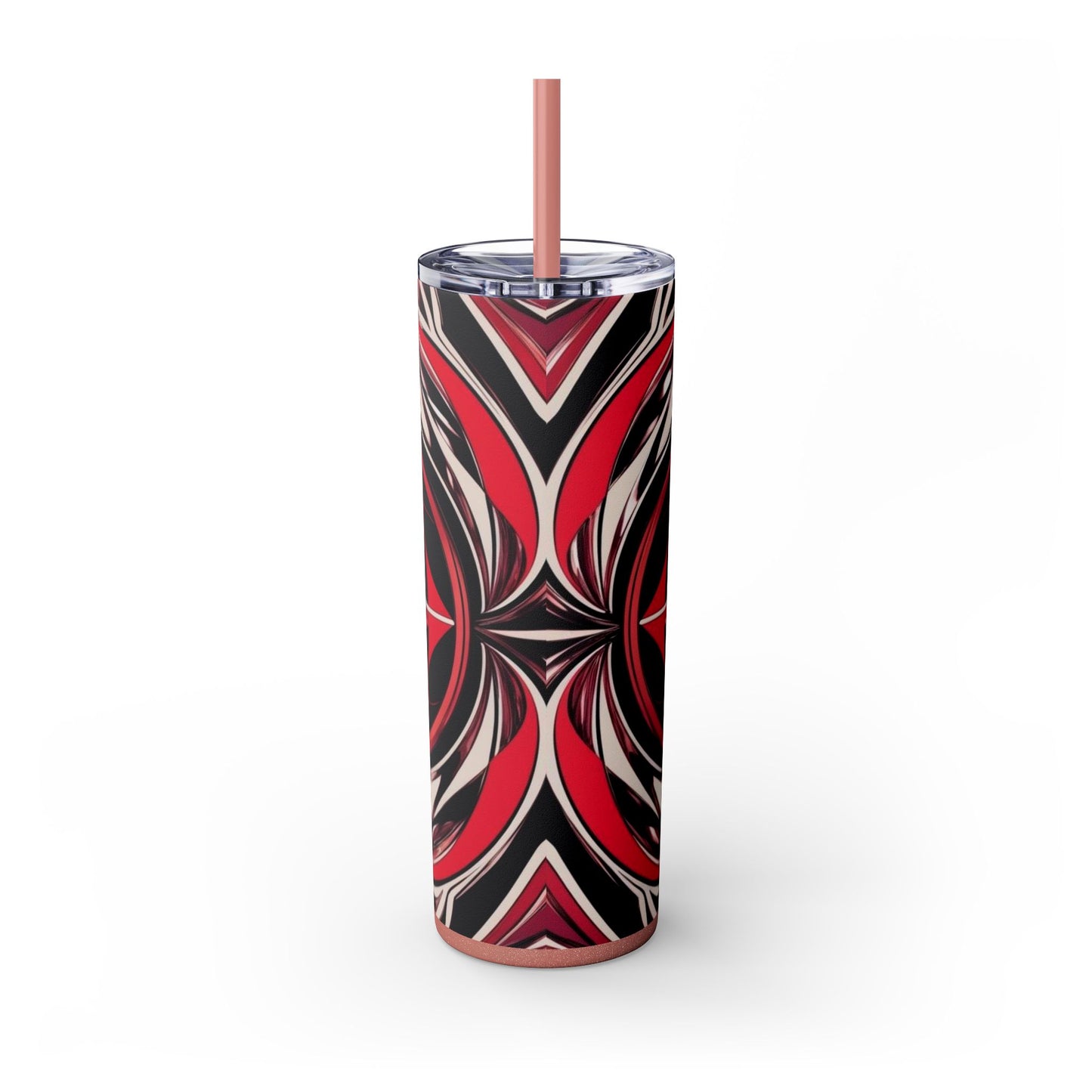 Optical Illusion Skinny Tumbler with Straw, 20oz