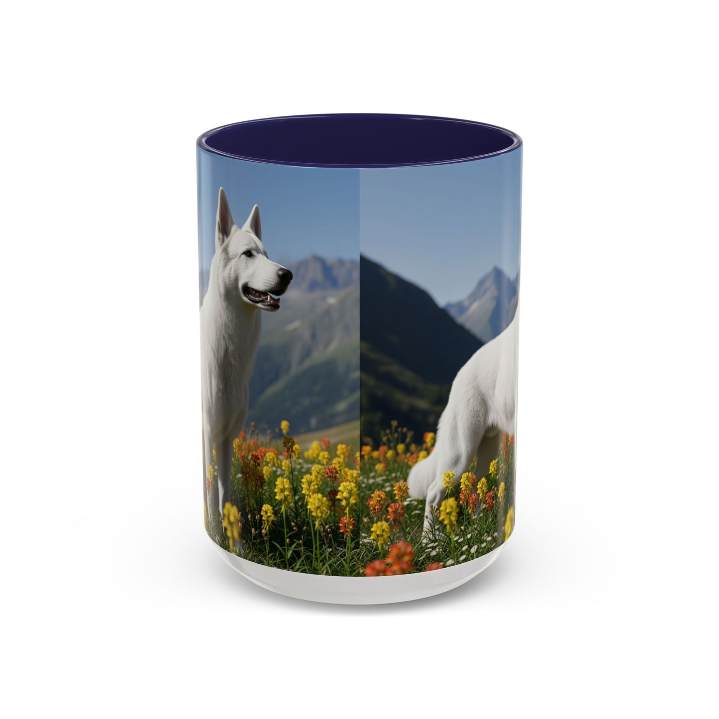 White Swiss Shepherd Dog Accent Coffee Mug - Perfect Gift for Dog Lovers