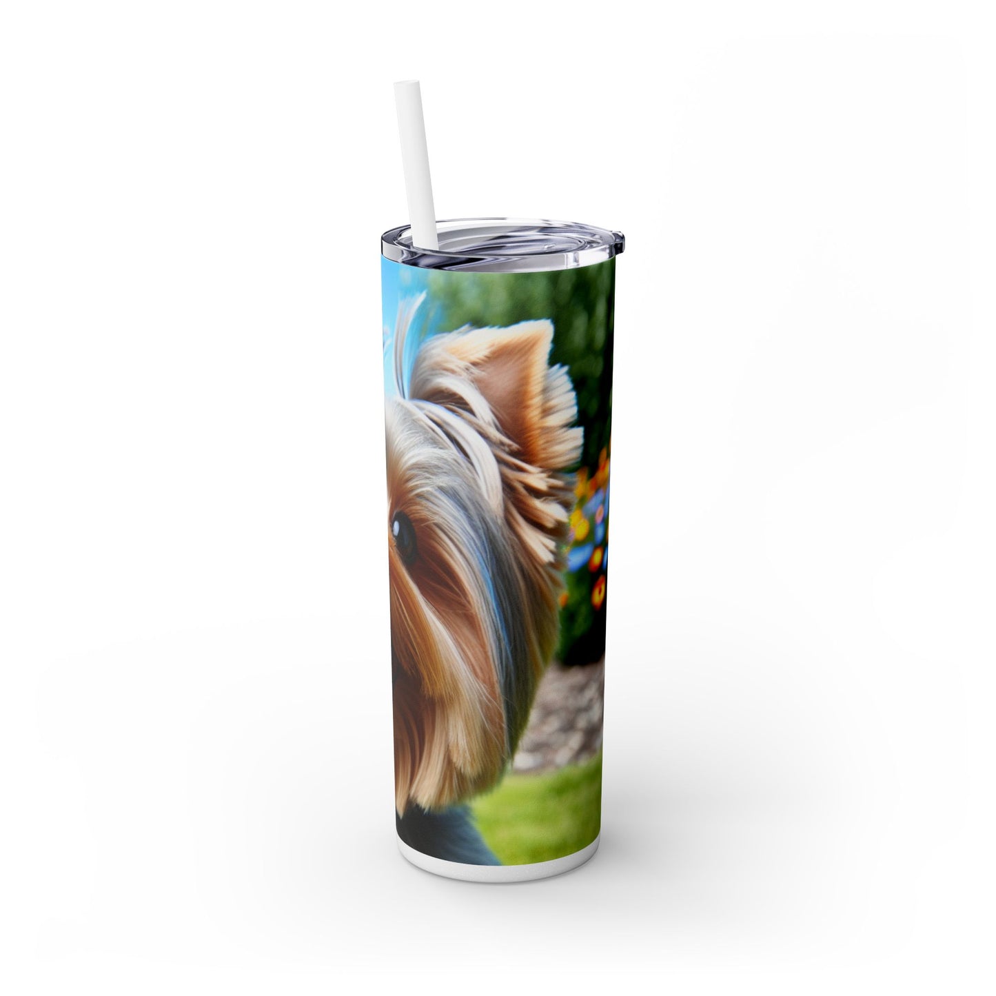 Australian Silky Terrier Tumbler with Straw, 20oz