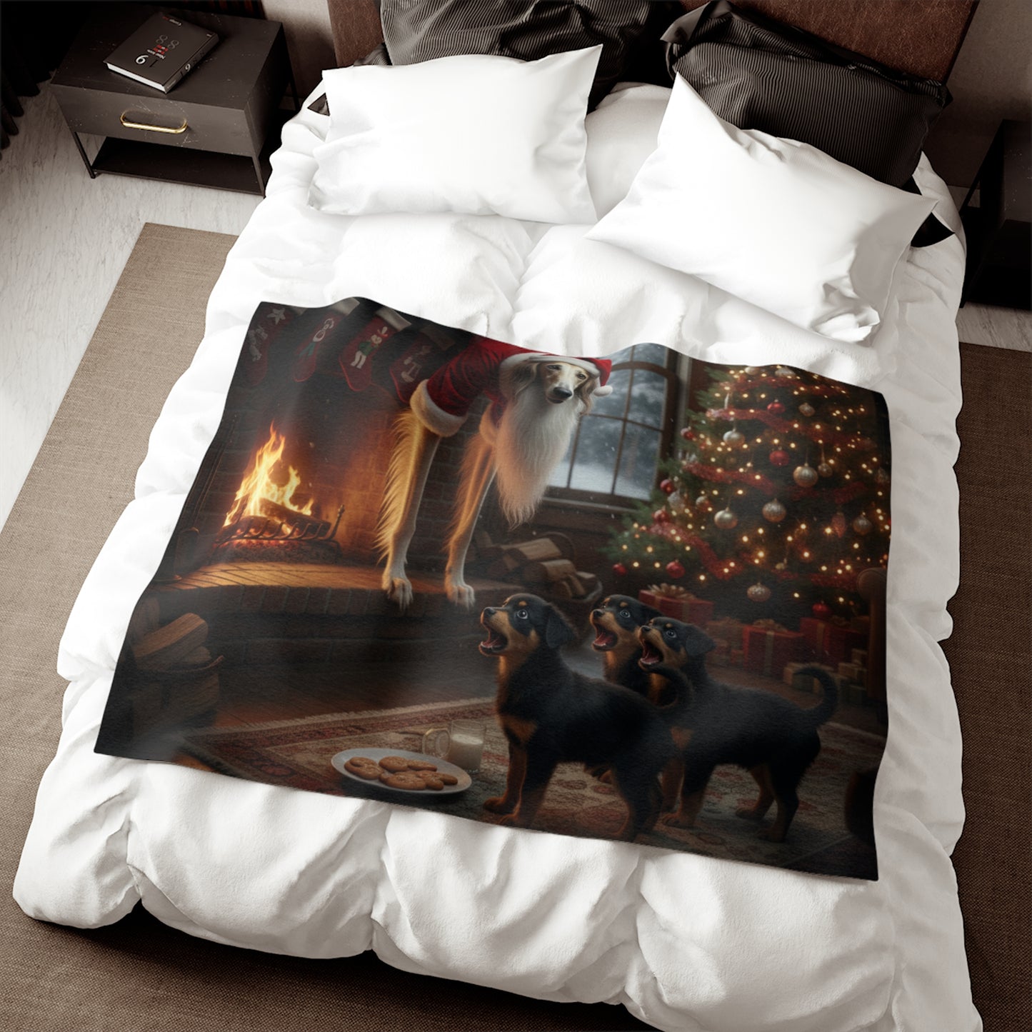 Holiday Fireplace Whoopsie Blanket