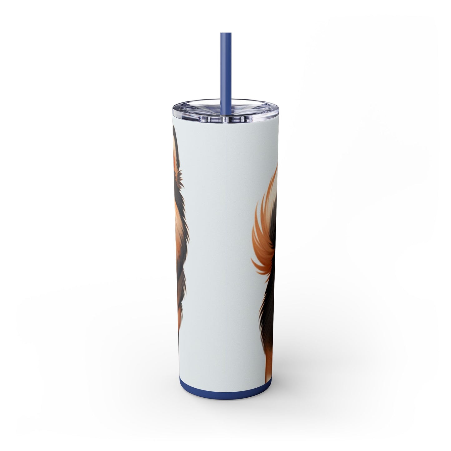Swedish Vallhund Skinny Tumbler with Straw, 20oz