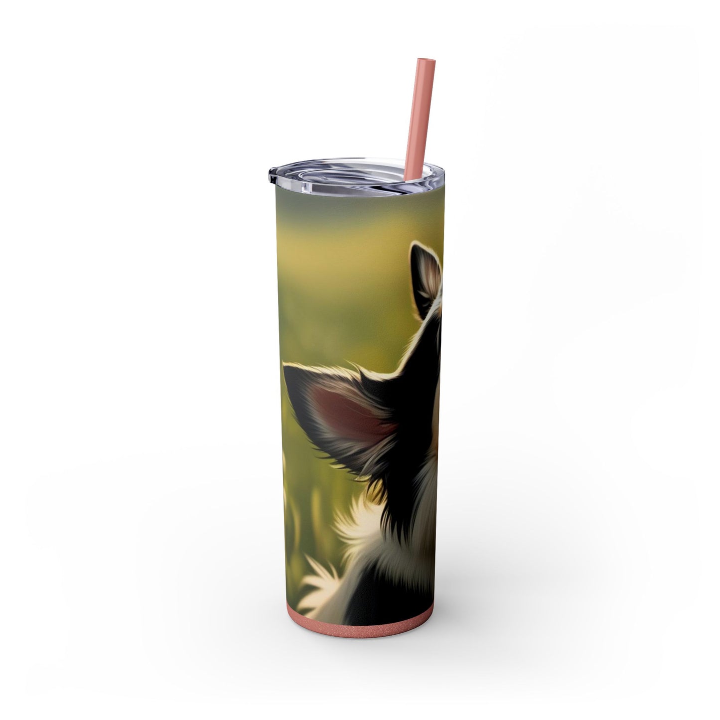 Swedish Vallhund Skinny Tumbler with Straw, 20oz