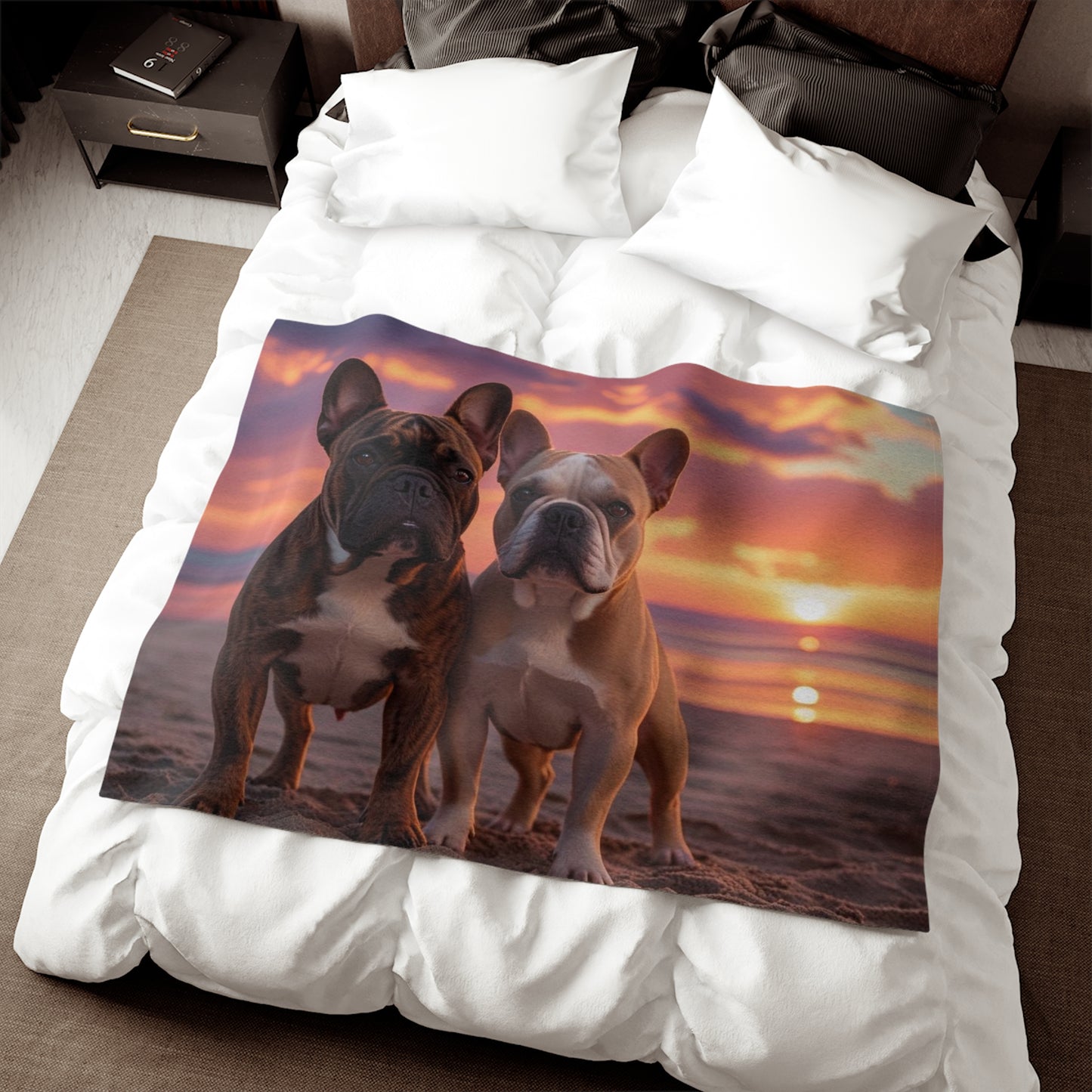 French Bulldog Love Sweatshirt Blanket