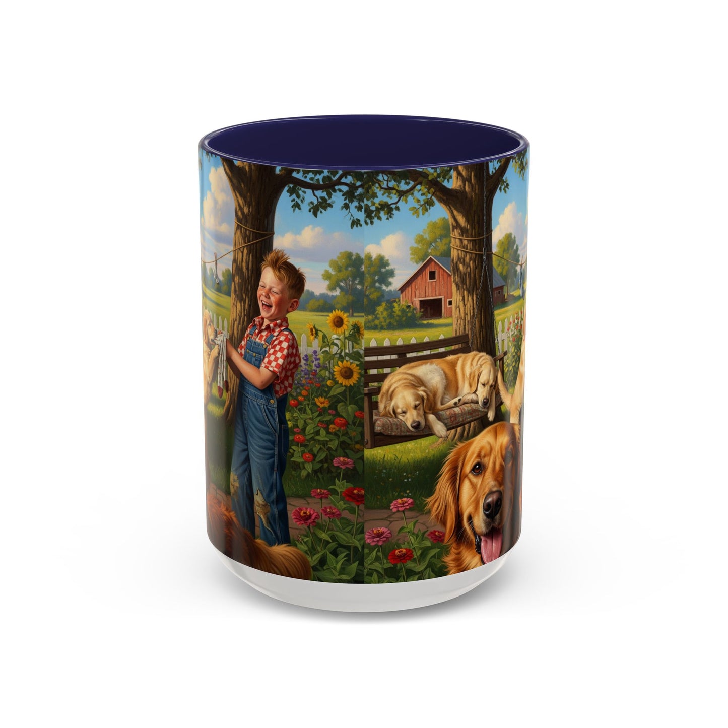 Golden Retriever Accent Coffee Mug - Perfect Gift for Dog Lovers