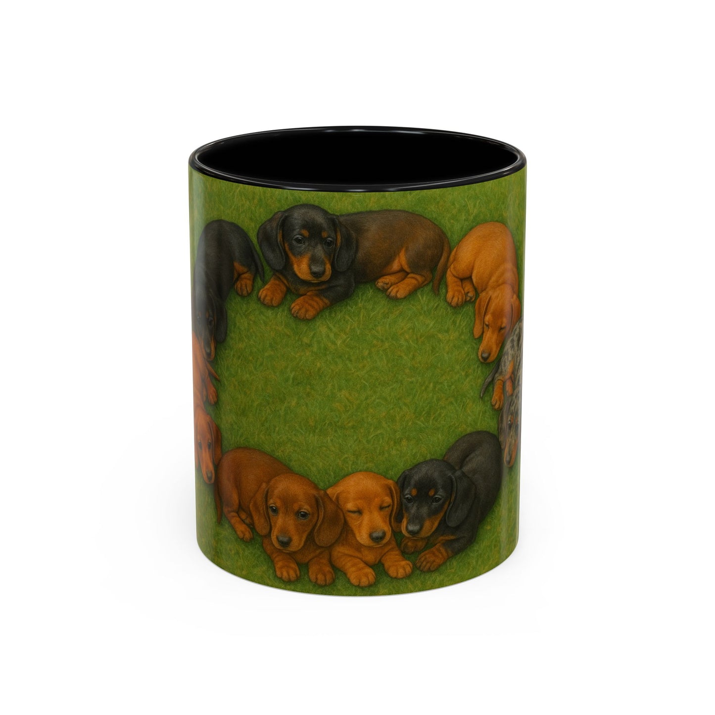 Dachshund puppies Accent Coffee Mug - Perfect Gift for Dog Lovers