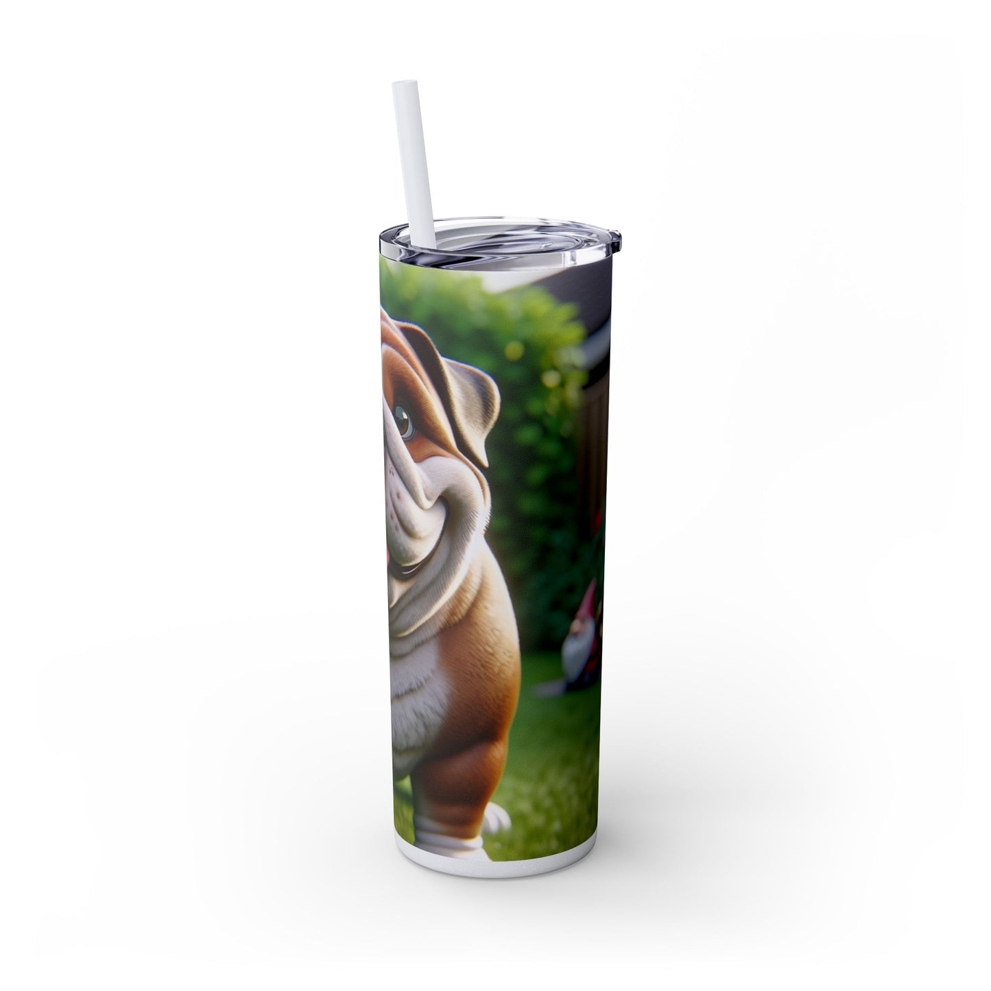 Olde English Bulldogge Tumbler with Straw, 20oz