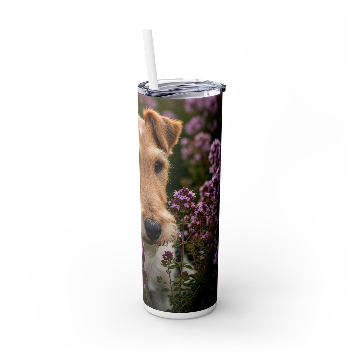 Fox Terrier Tumbler with Straw, 20oz