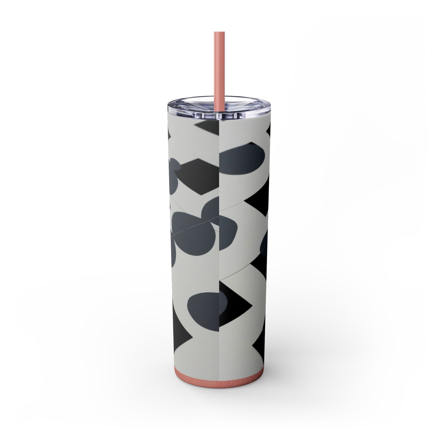 Optical Illusion Skinny Tumbler with Straw, 20oz