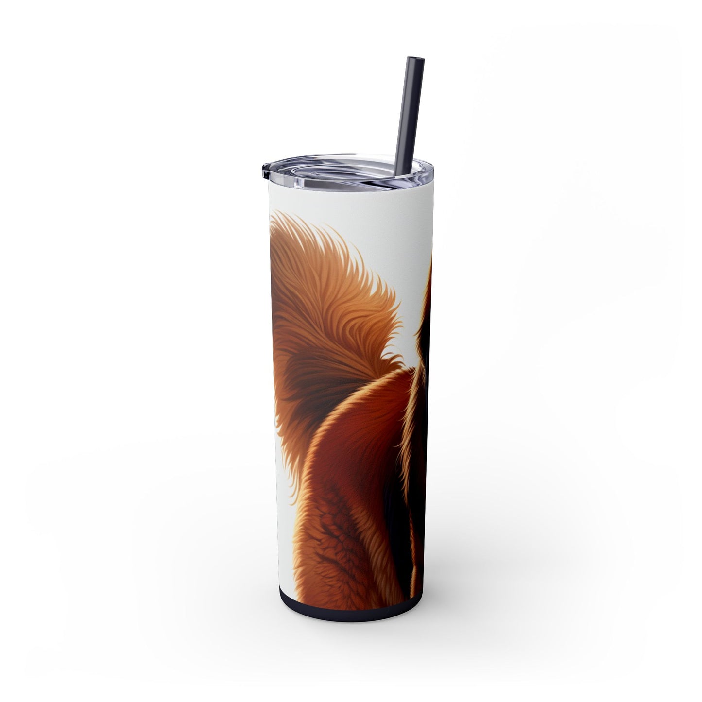 Tibetan Mastiff Skinny Tumbler with Straw, 20oz