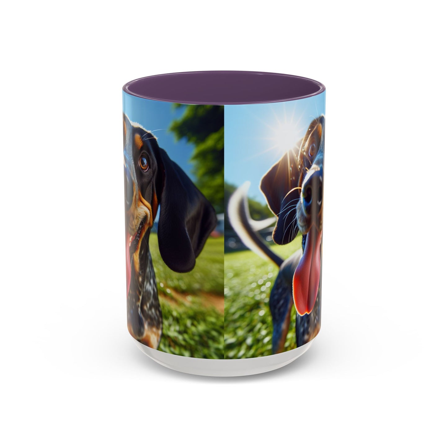 Bluetick Coonhound Accent Coffee Mug - Perfect Gift for Dog Lovers
