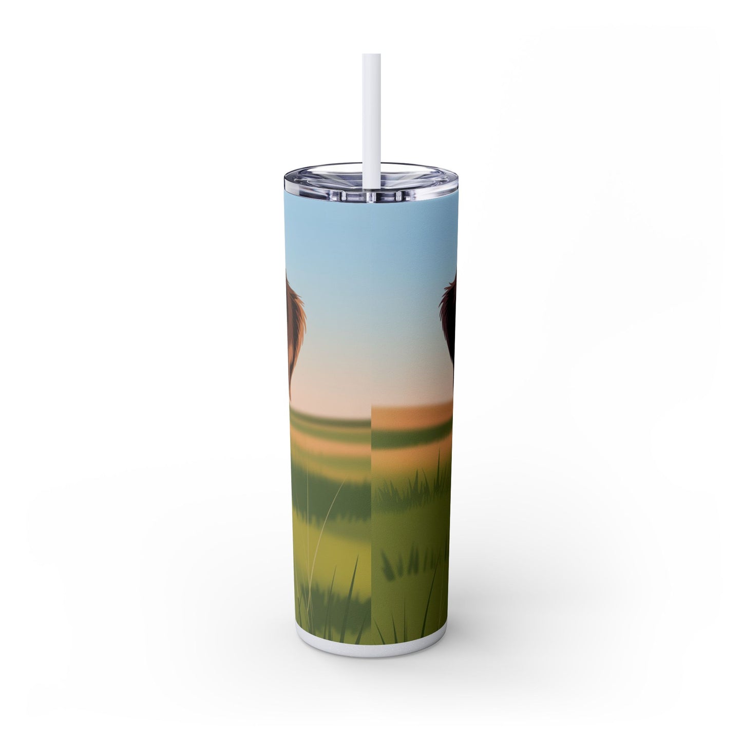 Telomian Skinny Tumbler with Straw, 20oz