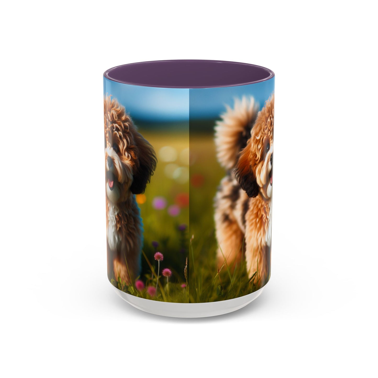 Russkaya Tsvetnaya Bolonka Accent Coffee Mug - Perfect Gift for Dog Lovers