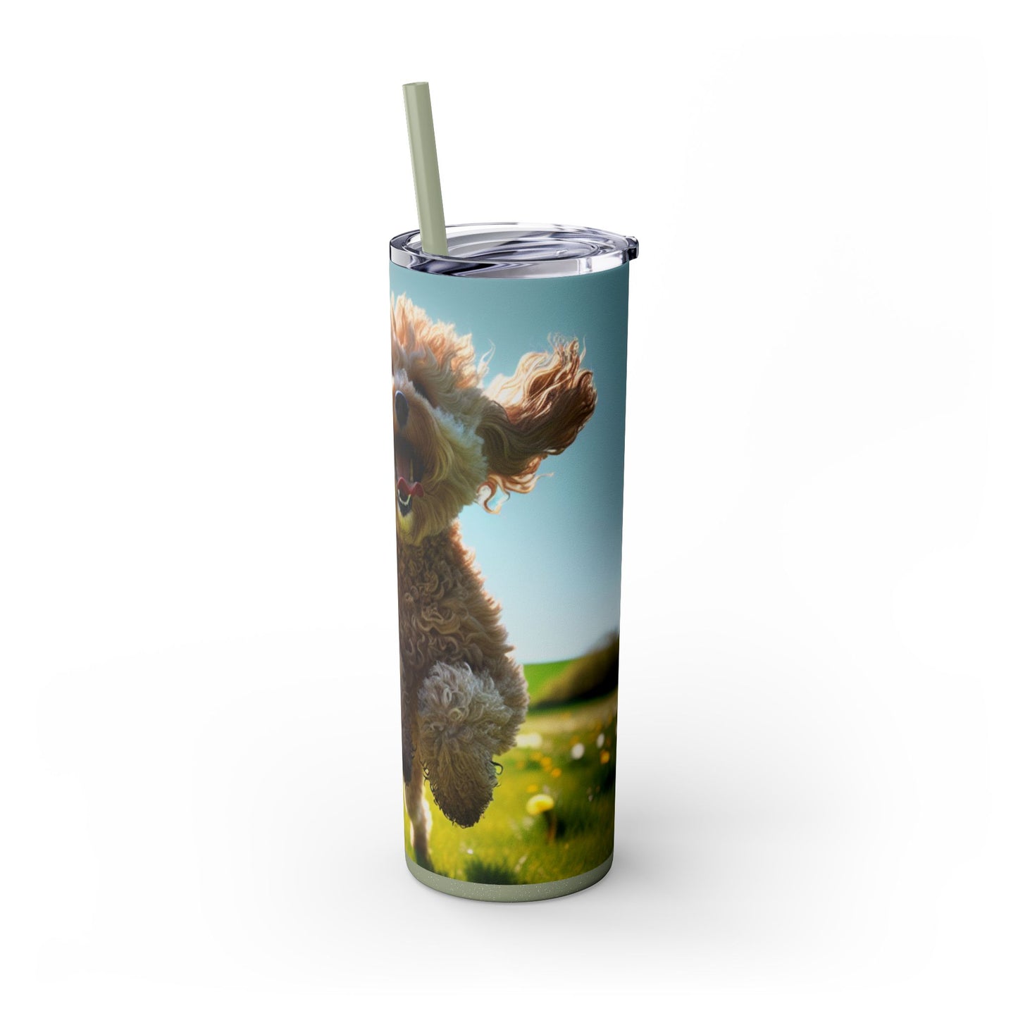 Spoodle Skinny Tumbler with Straw, 20oz