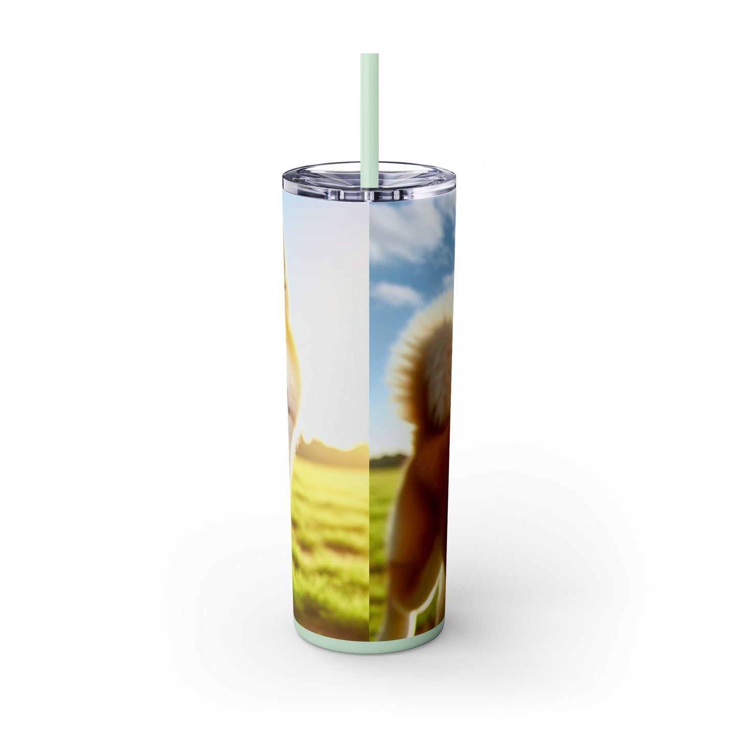 Akita Skinny Tumbler with Straw, 20oz