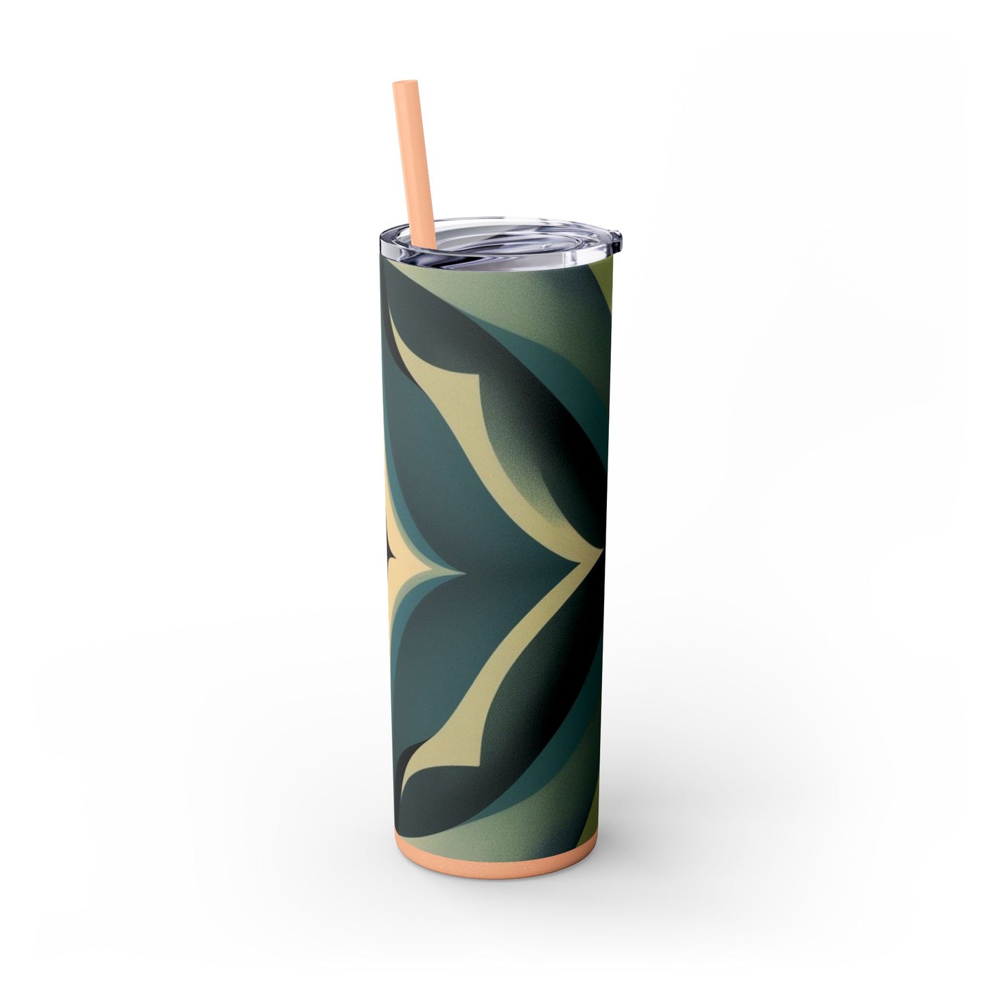Optical Illusion Skinny Tumbler with Straw, 20oz
